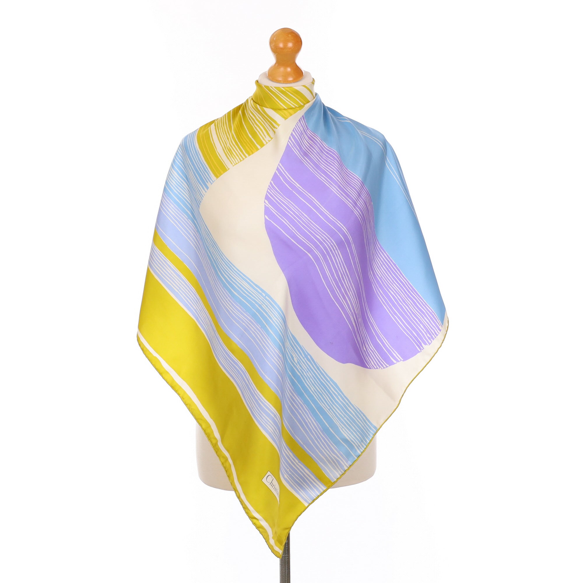 Christian Dior Designer Abstract Silk Scarf