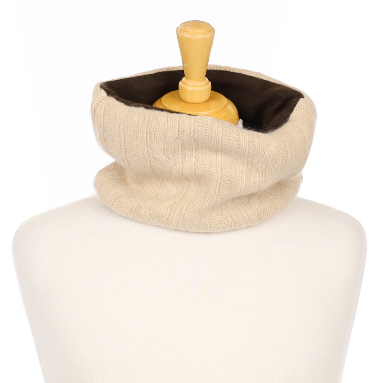 Oatmeal Cable and Bitter Chocolate Neck Warmer