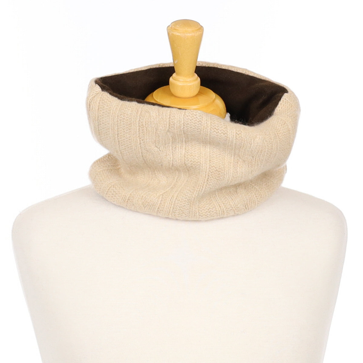 Oatmeal Cable and Bitter Chocolate Neck Warmer
