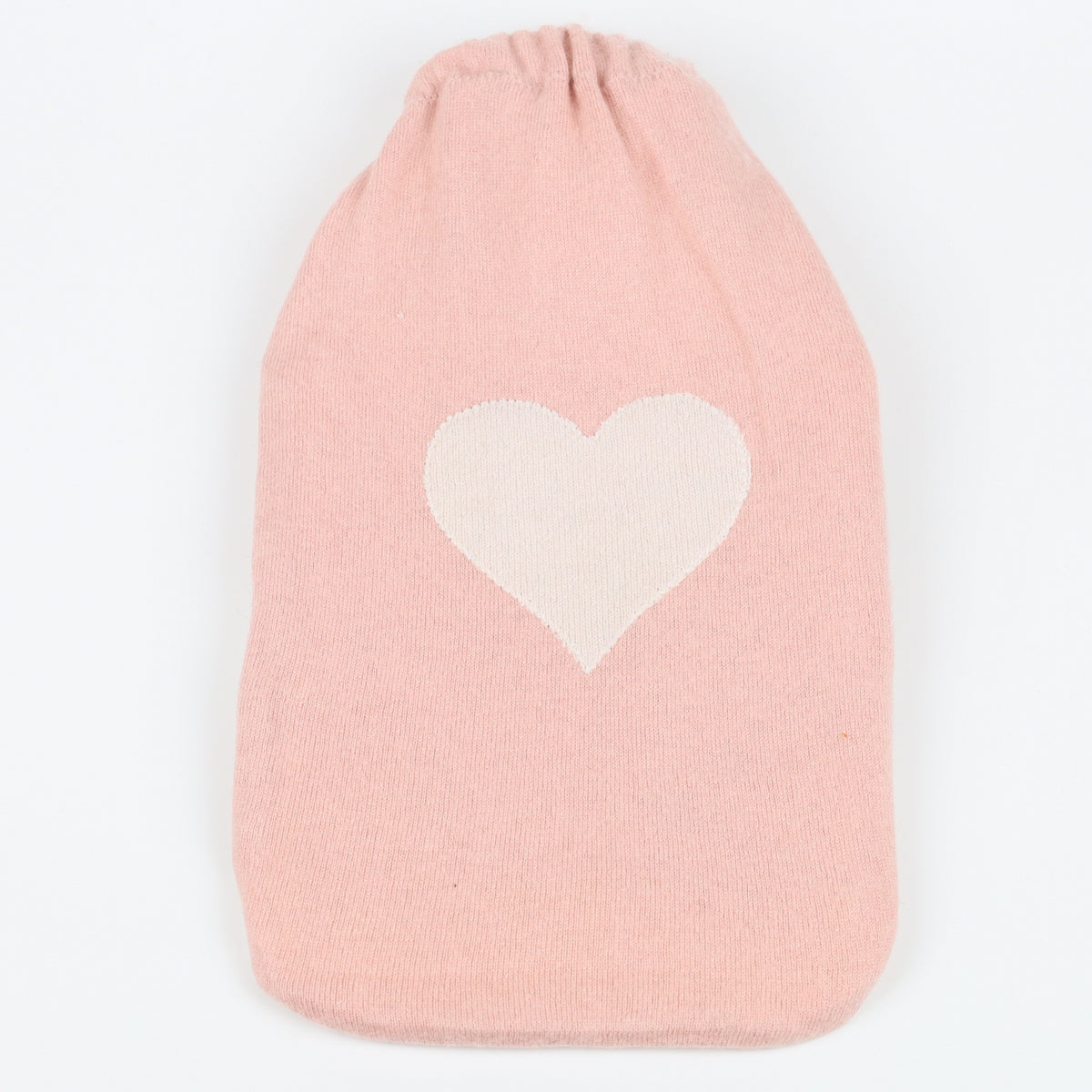 Shell Pink and Ivory Large Cashmere Hot Water Bottle