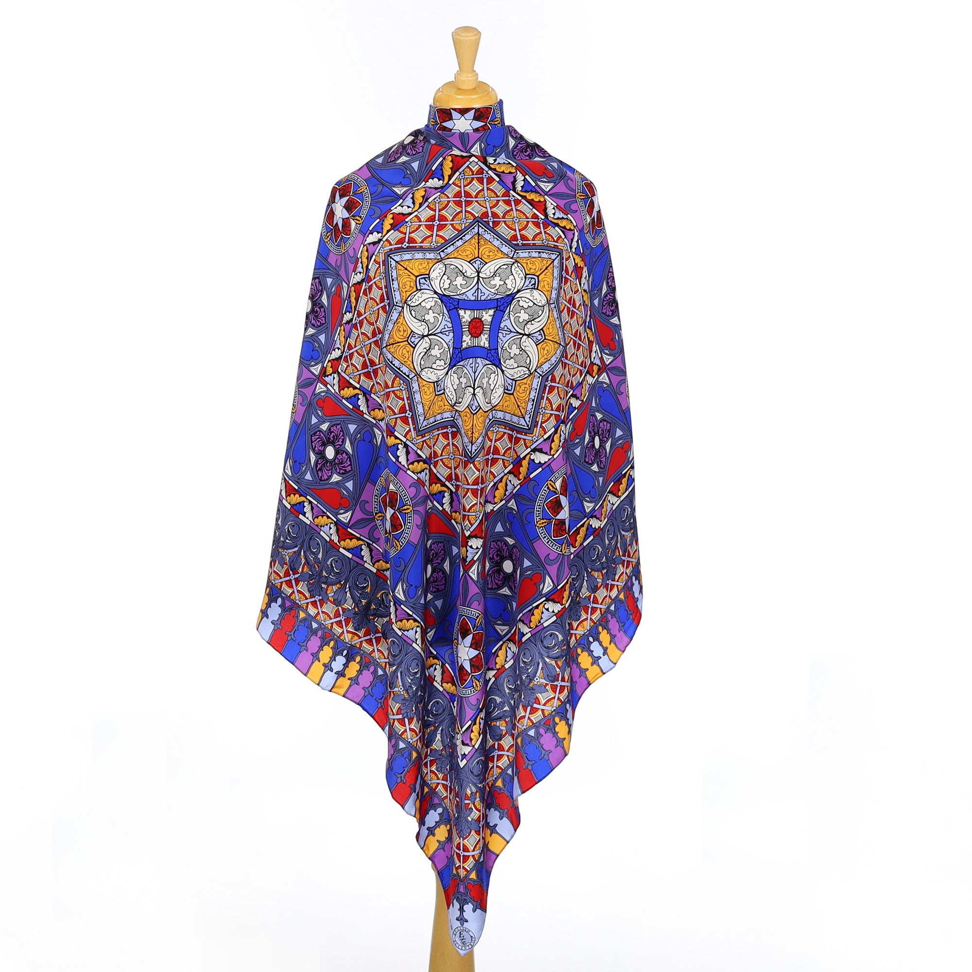 Large English Eccentrics Abstract Multicoloured Silk Scarf