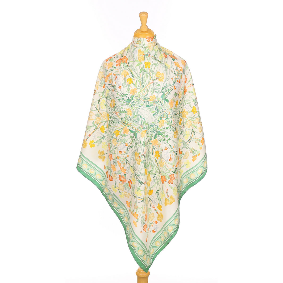 Hermès Oeillets Sauvages et autres Caryophyllées Silk Scarf