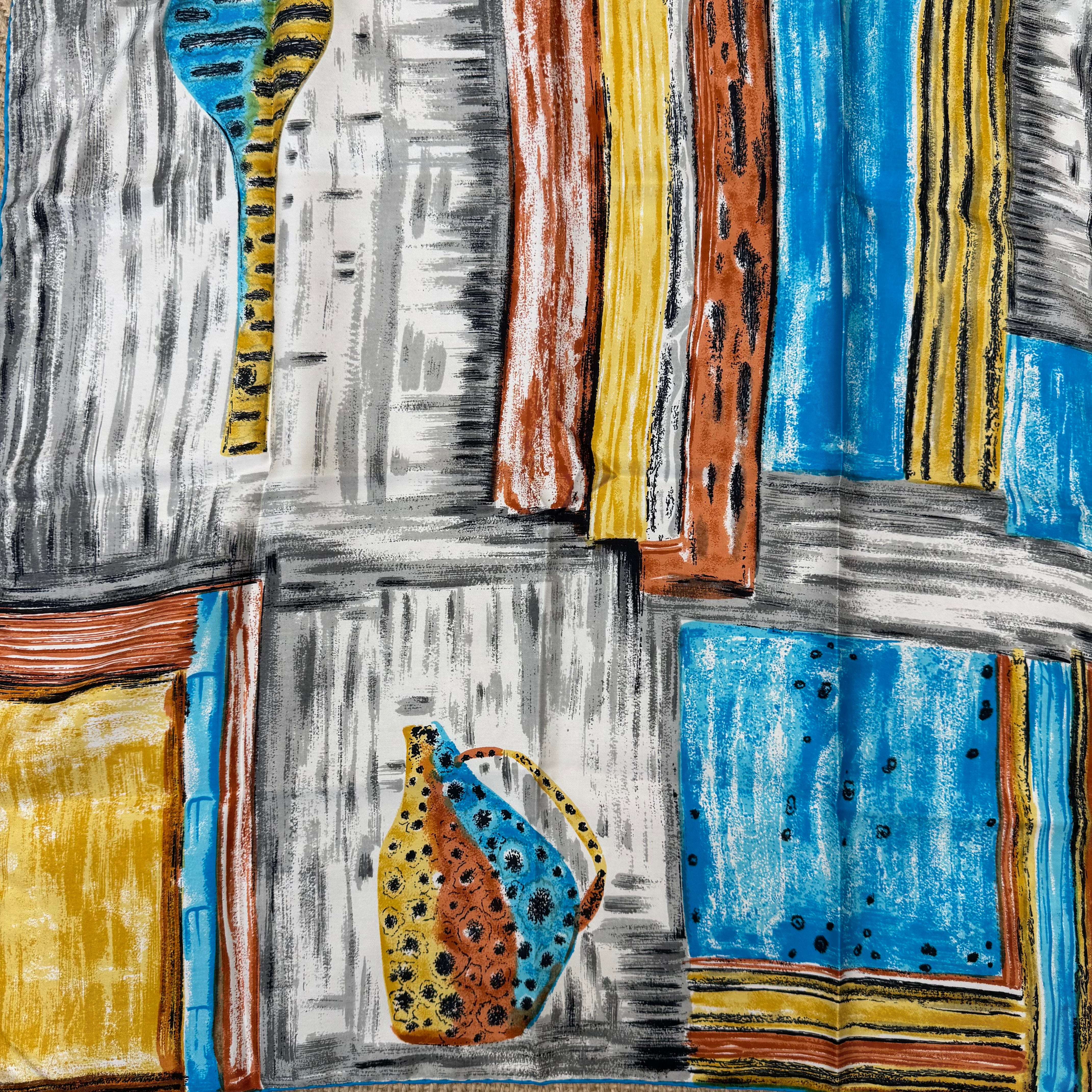Abstract Vases Silk Scarf