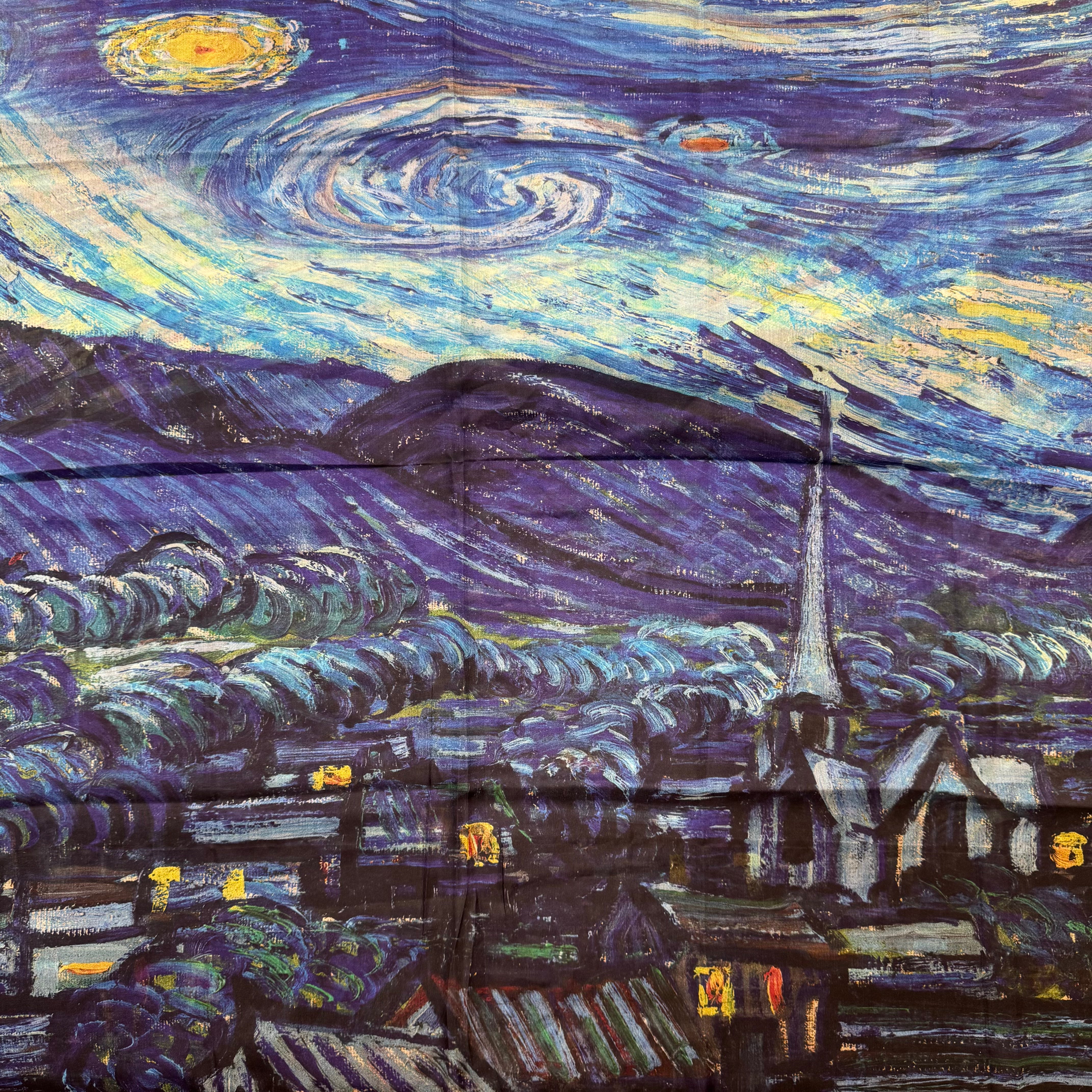 Brand New Starry Night Silk Scarf