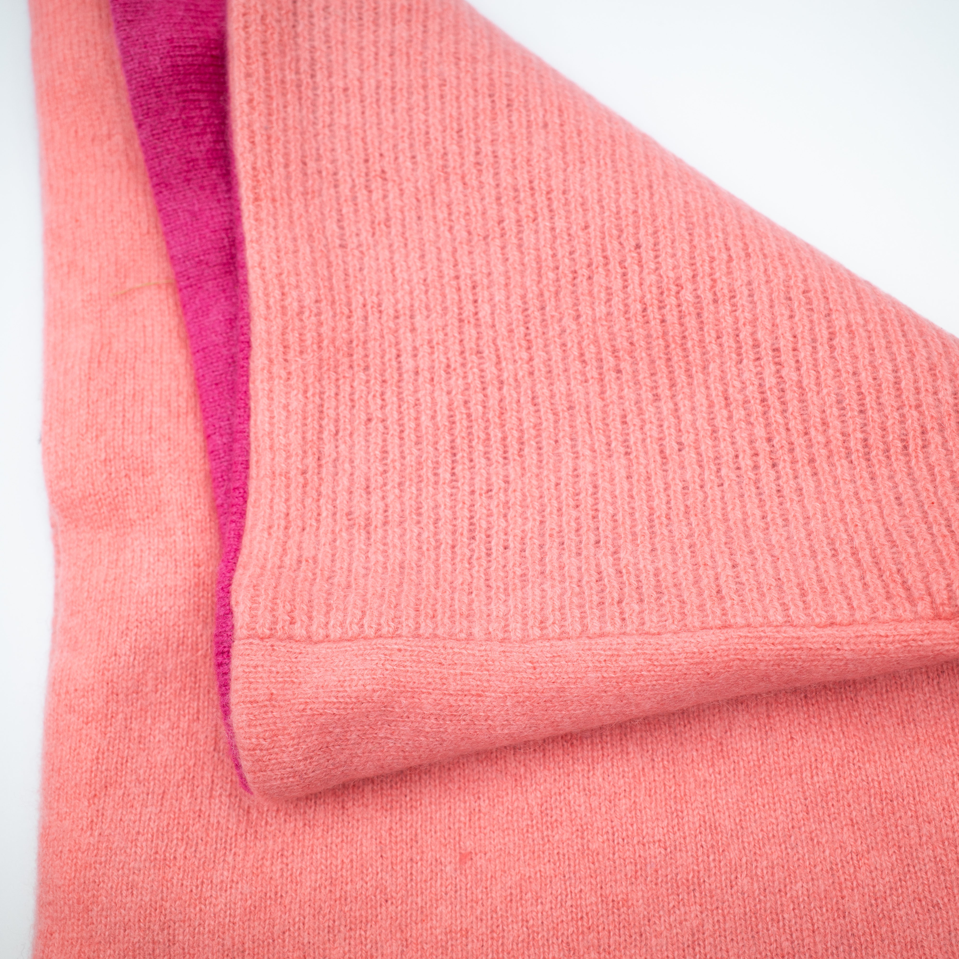 Coral and Fuchsia Pink Luxury Double Layered Snood