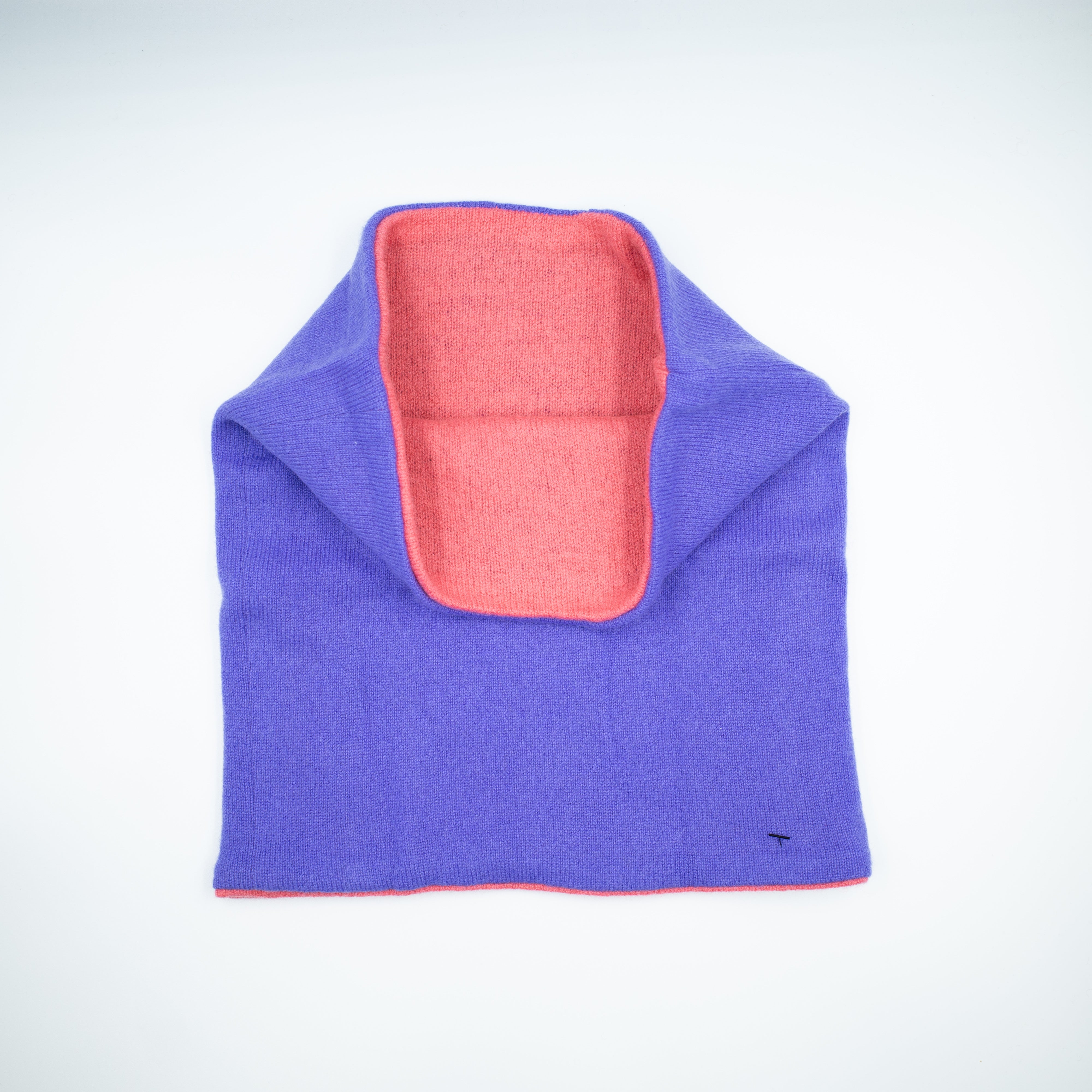 Periwinkle Purple and Coral Luxury Double Layered Snood