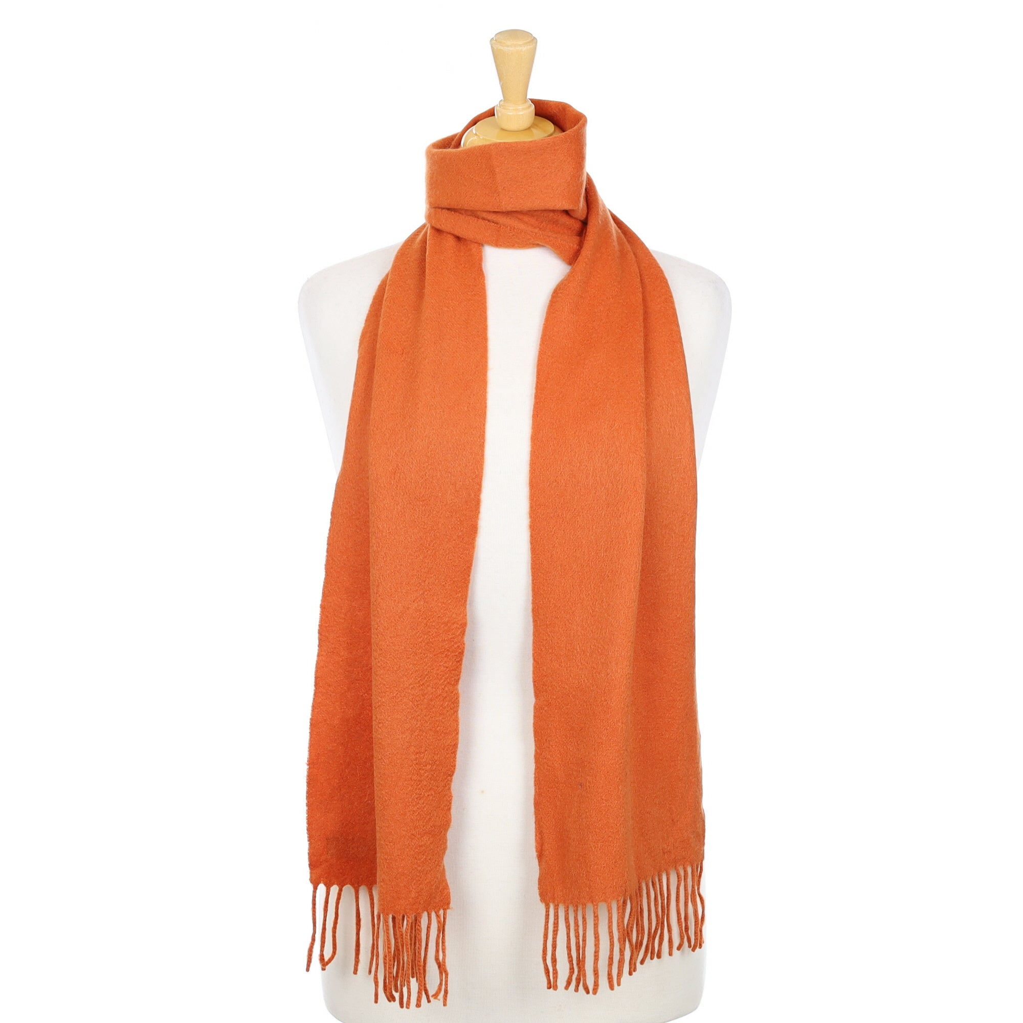 Burnt Orange Woven Cashmere Scarf