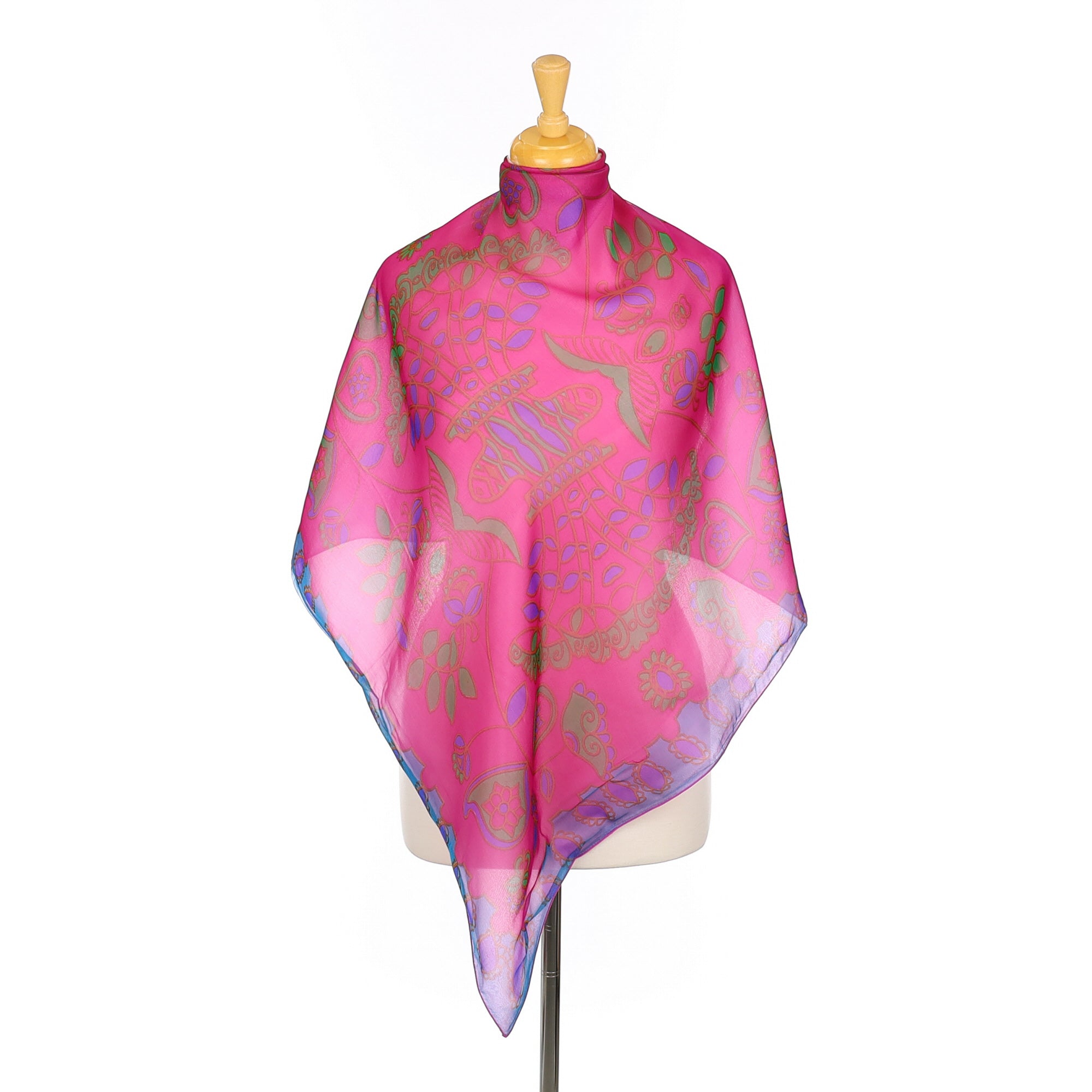 Brand New Pink Organza Silk Scarf