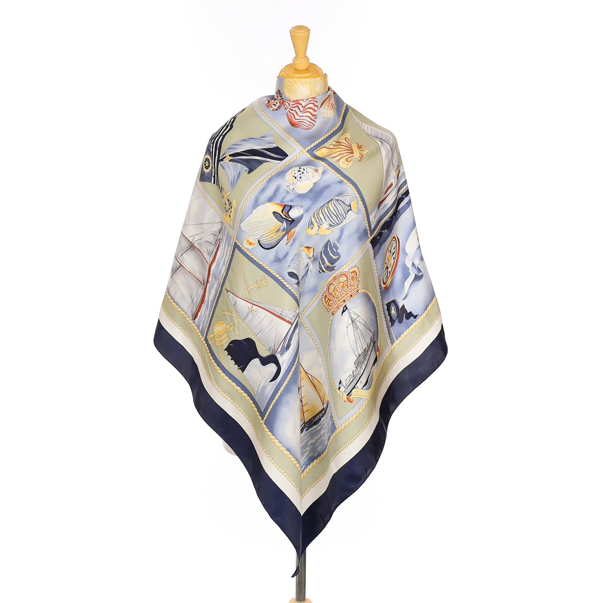 Basler Nautical Vintage Silk Scarf