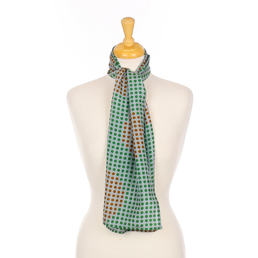 Brand New Boxed Tesoro Spotted Silk Scarf
