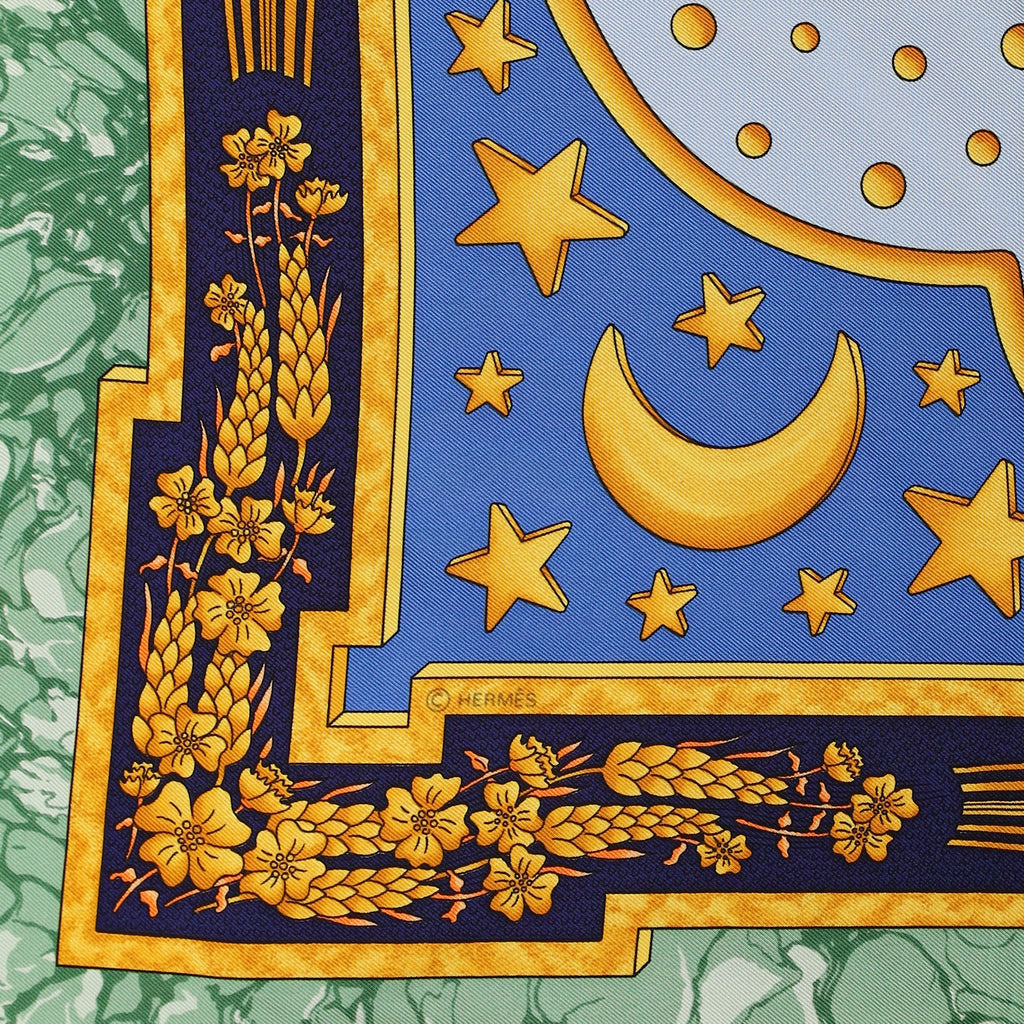 Pristine Hermès Carpe Diem Silk Scarf