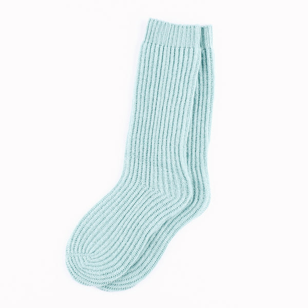 Brand New Scottish Duck Egg Luxury Cashmere Bed Socks