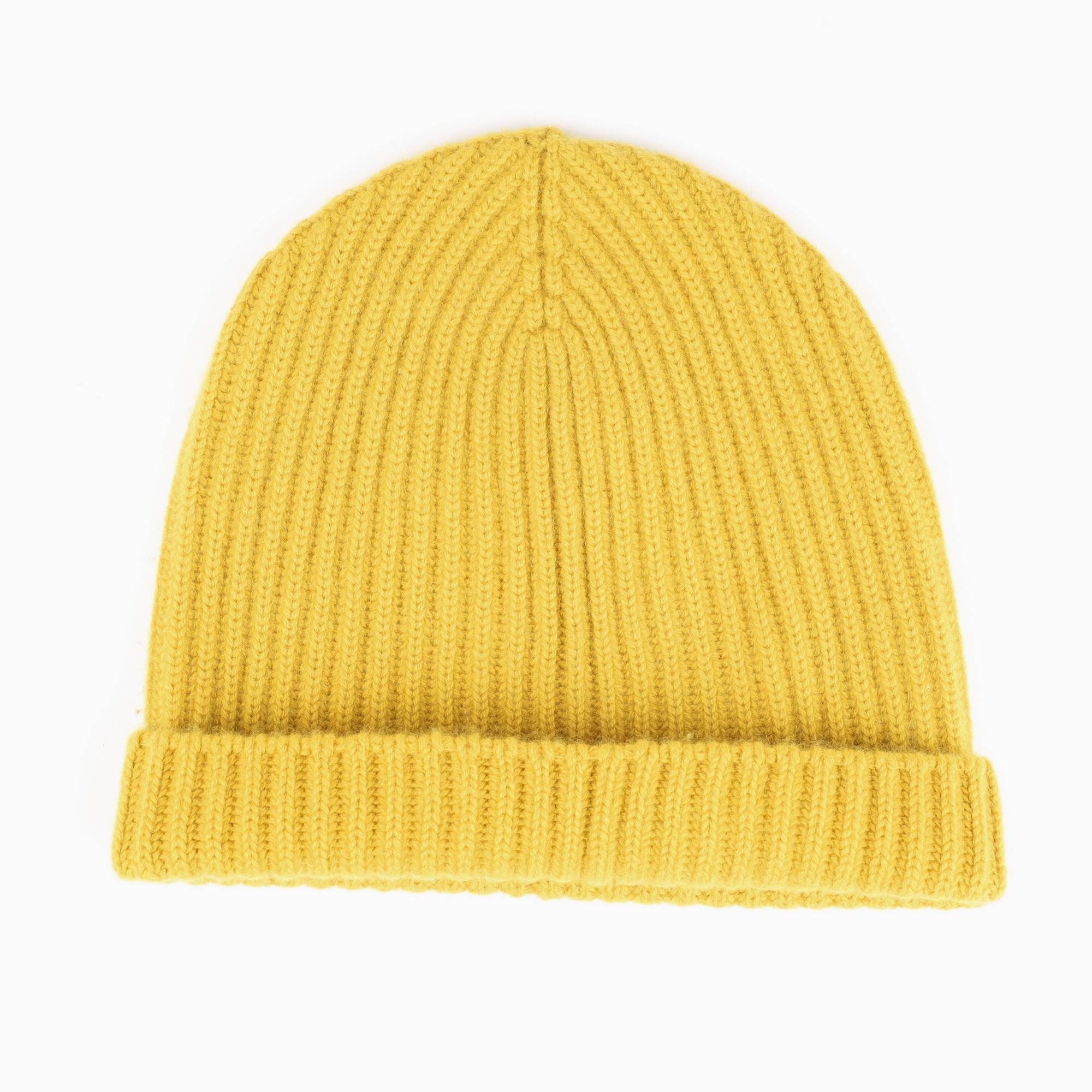 Scottish Chartreuse Luxury Chunky Cashmere Beanie Hat