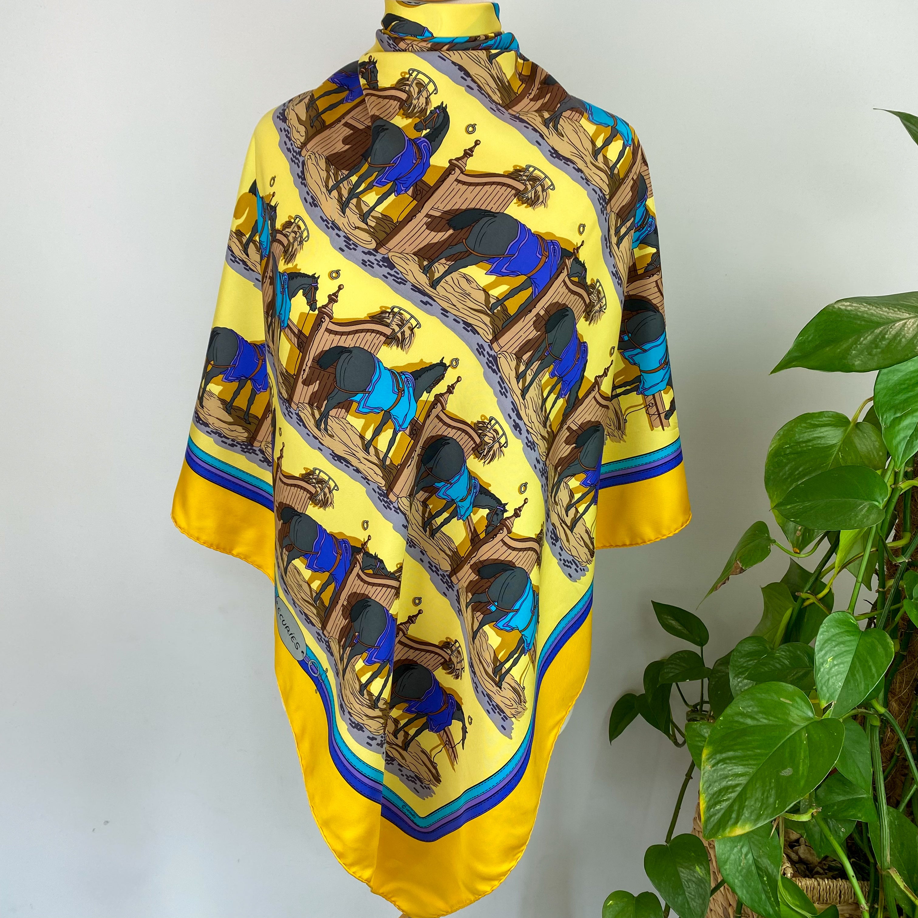 Hermès Ecuries Equestrian Silk Scarf