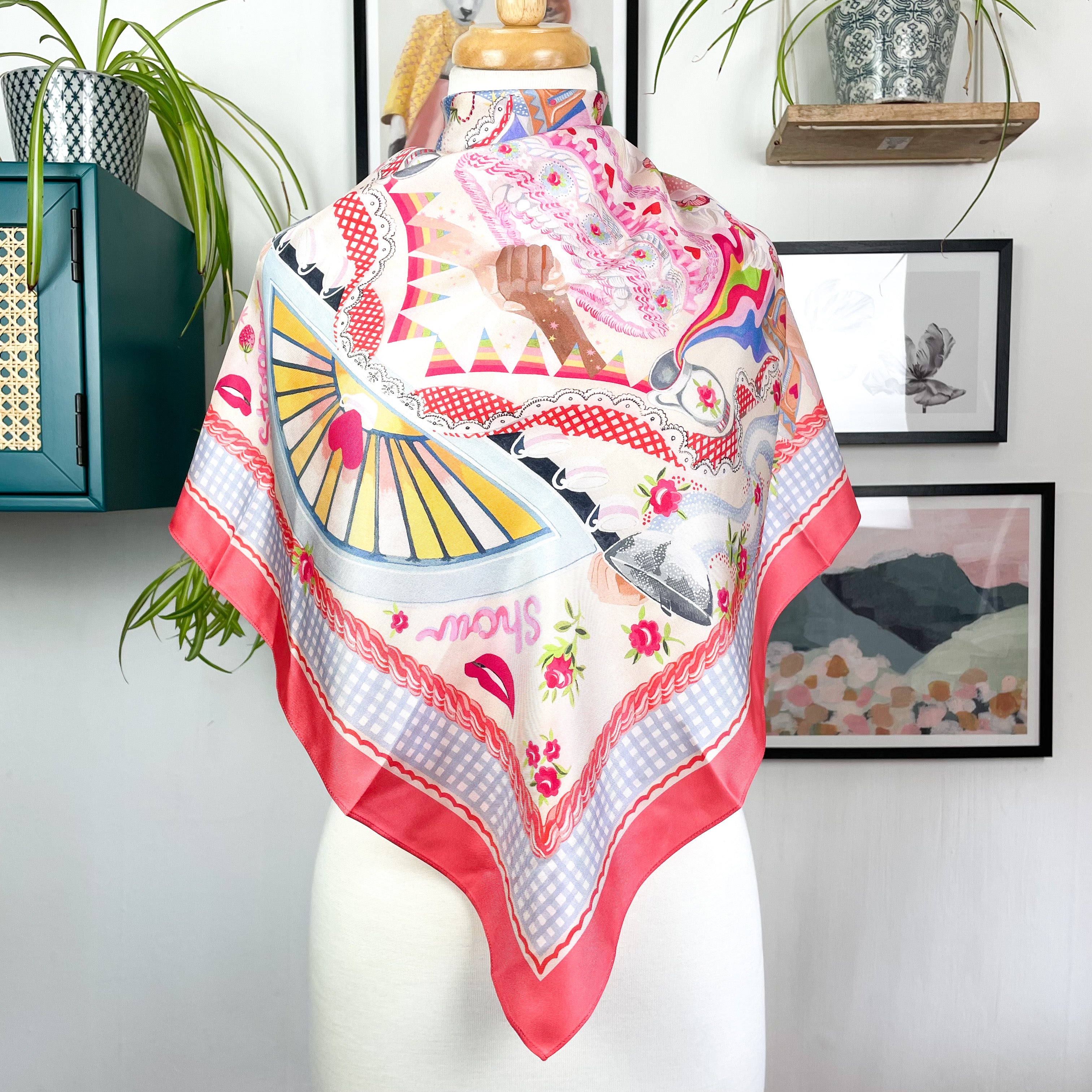 Brand New Cath Kidston Bake Off Silk Scarf