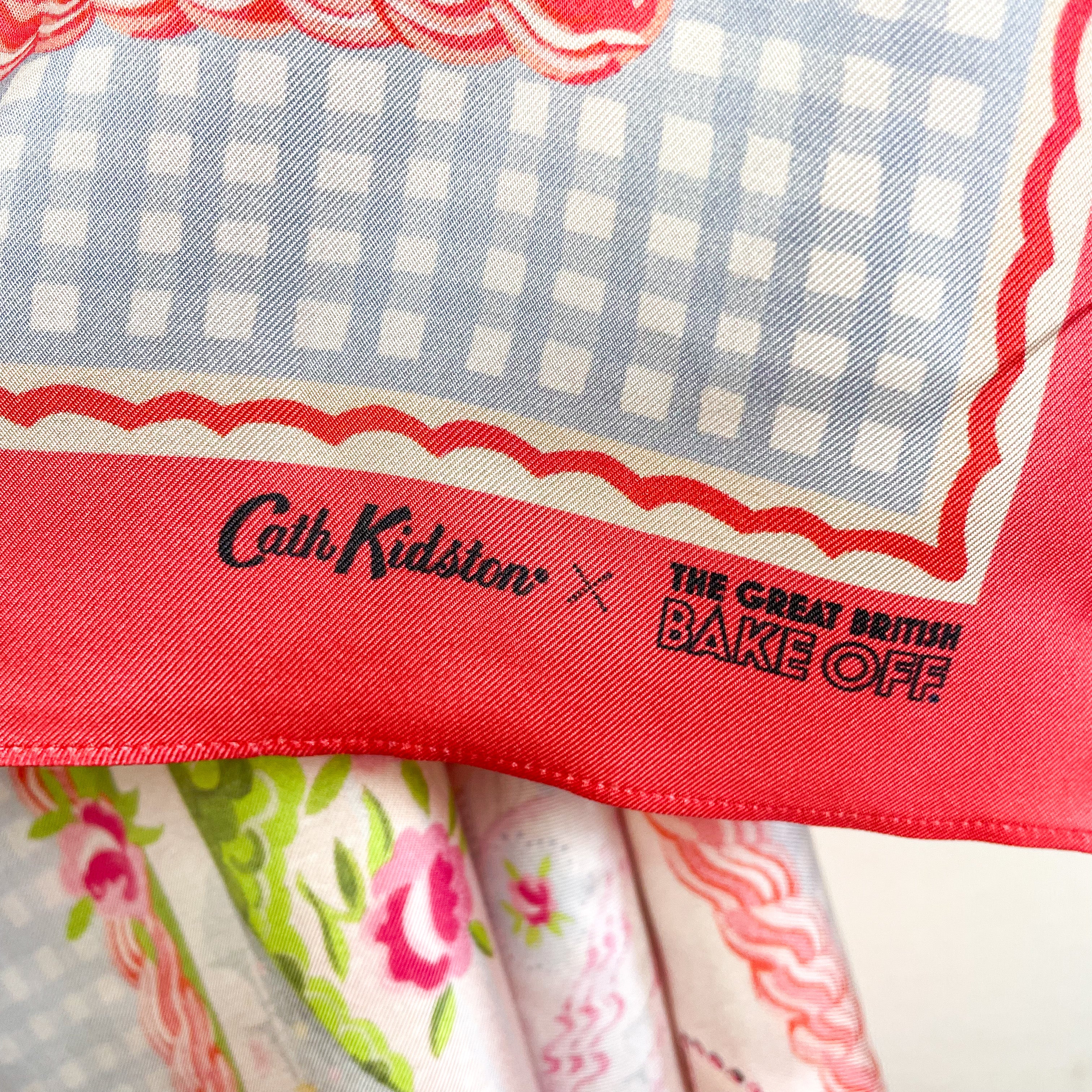 Brand New Cath Kidston Bake Off Silk Scarf