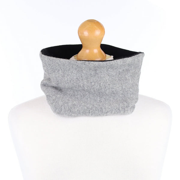Men’s Pale Grey and Black Neck Warmer