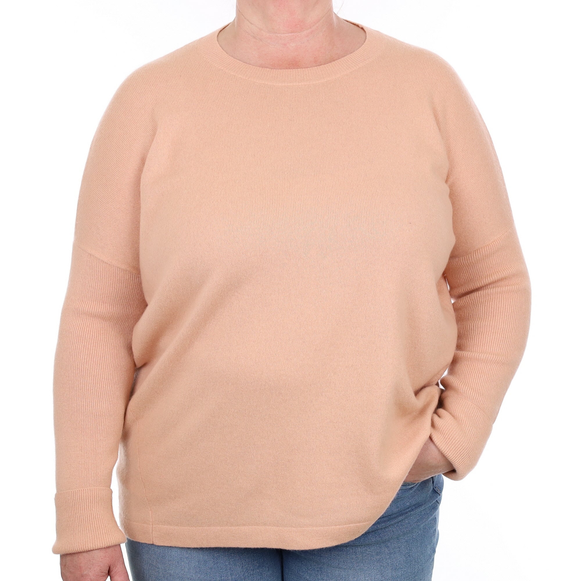 Nude Pink Cashmere Crew Neck Jumper Extra Large
