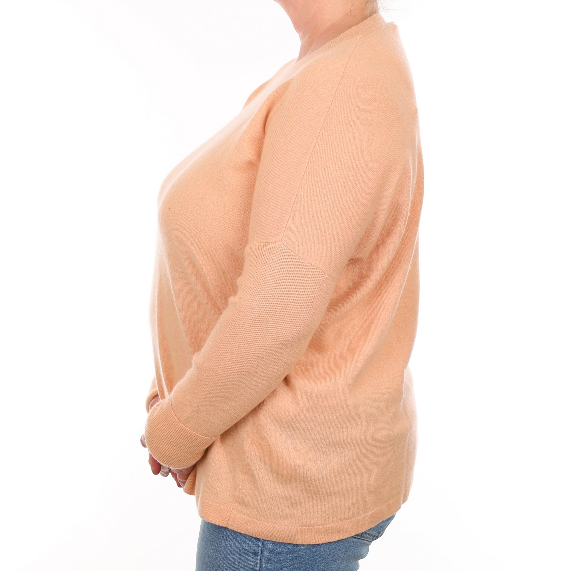 Nude Pink Cashmere Crew Neck Jumper Extra Large