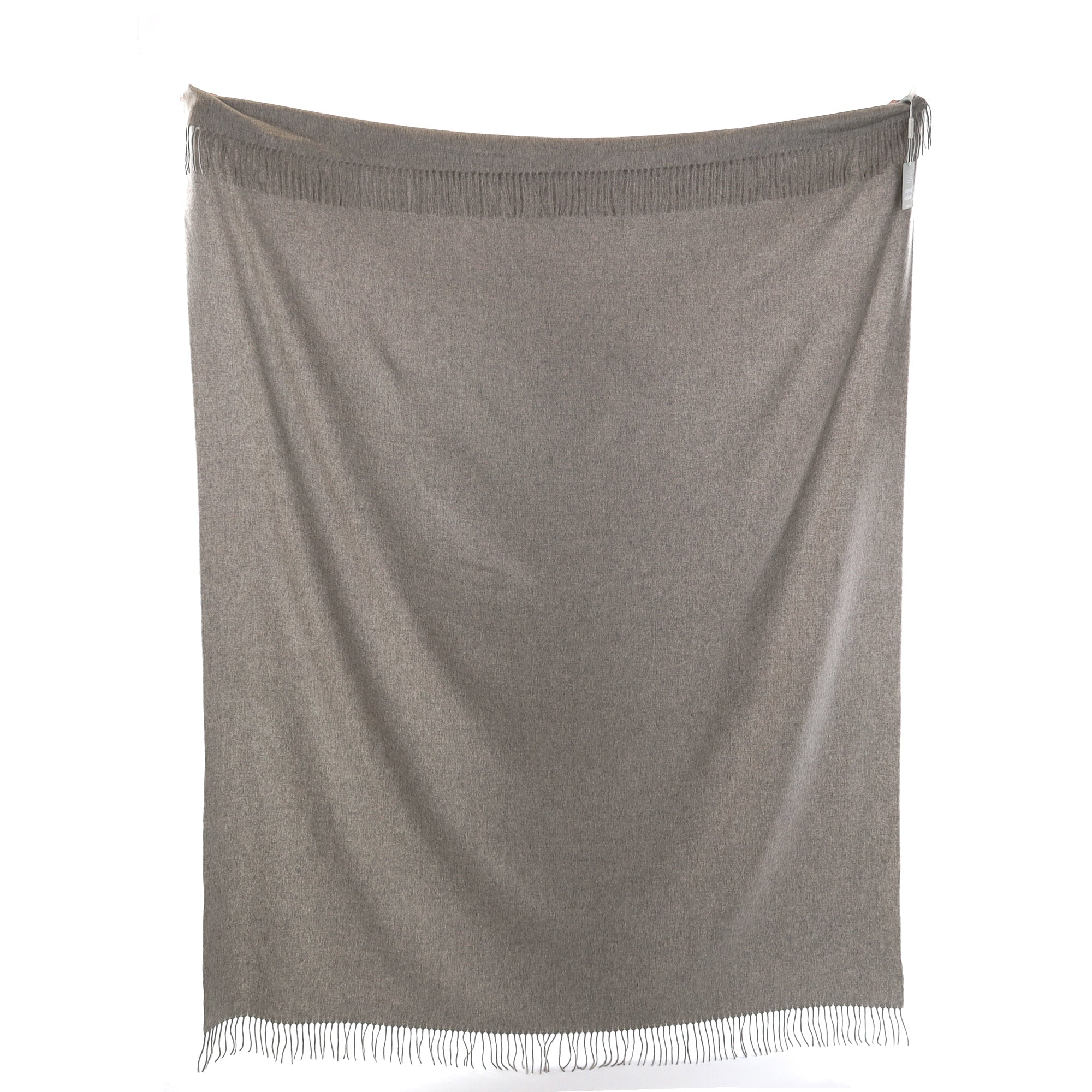 Brand New English Smoke Grey Luxury Woven Cashmere Blanket