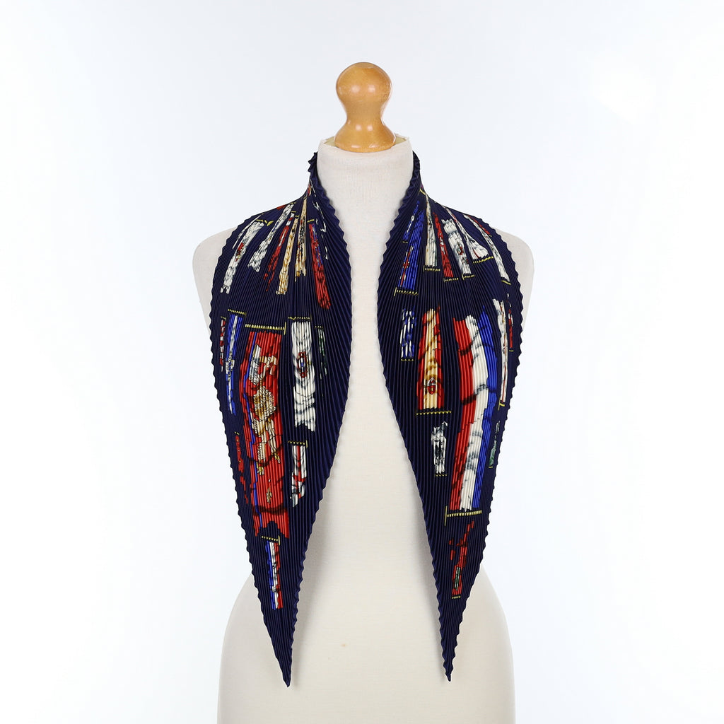 Brand NewHermès Pavois Plisse Silk Scarf