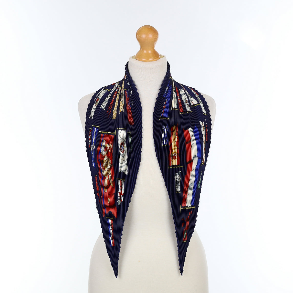 Brand NewHermès Pavois Plisse Silk Scarf