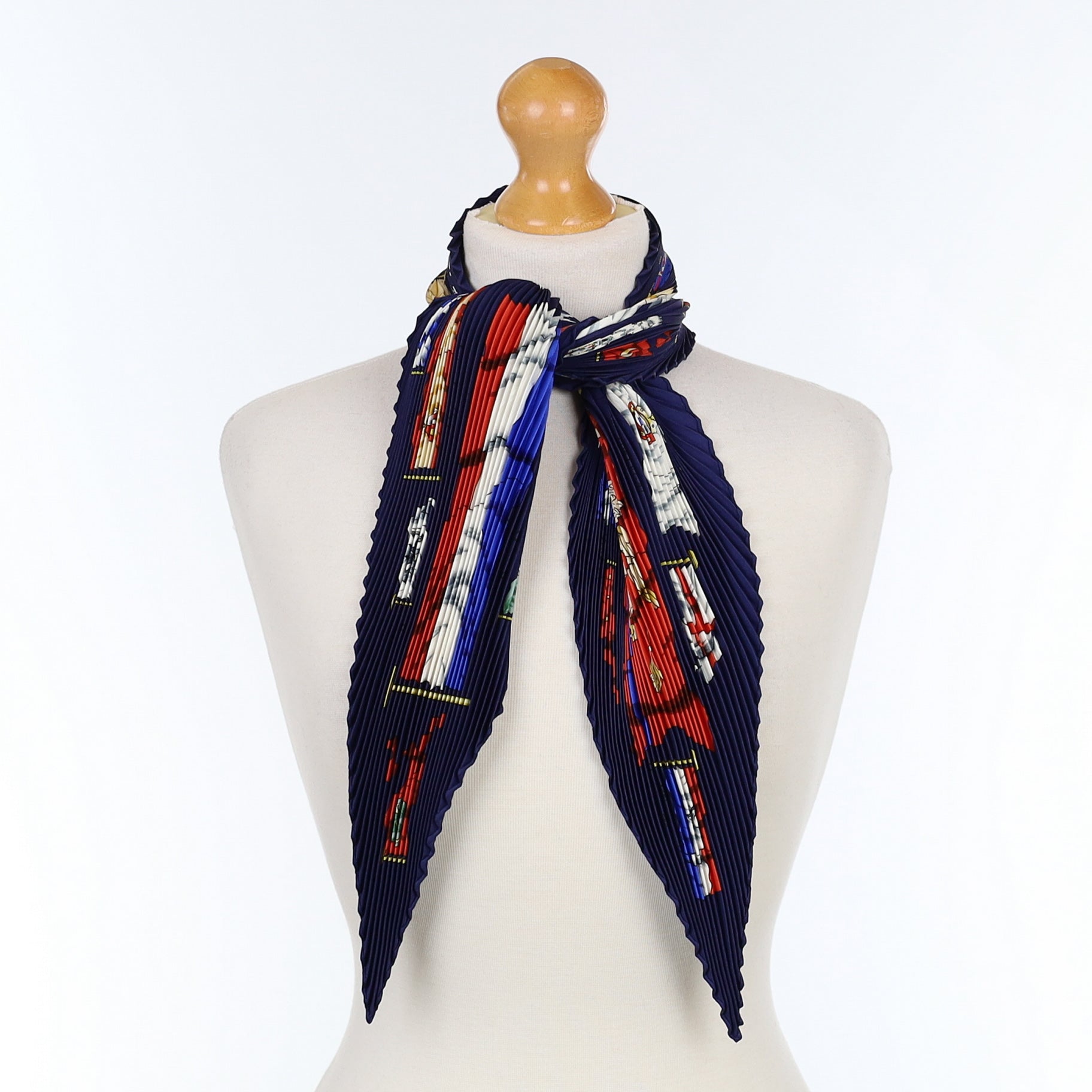 Brand NewHermès Pavois Plisse Silk Scarf