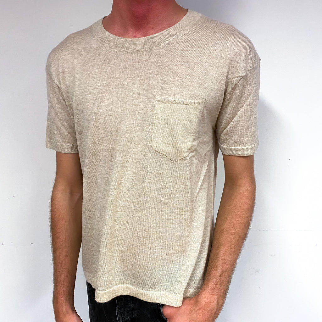 Men’s Pale Biscuit Crew Neck Jumper Small
