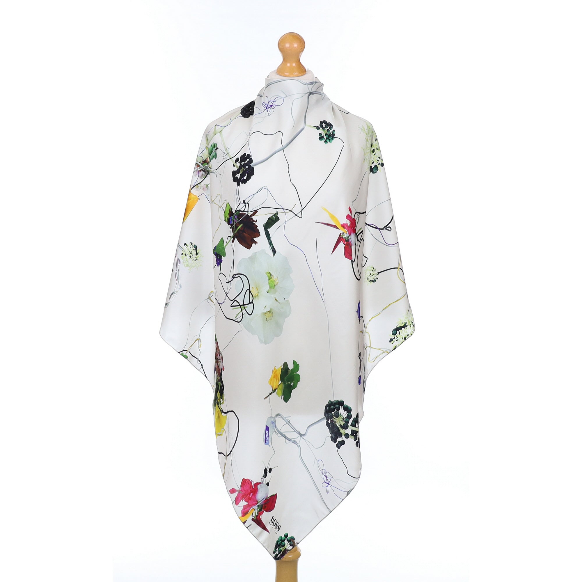 Hugo Boss Floral Silk Scarf