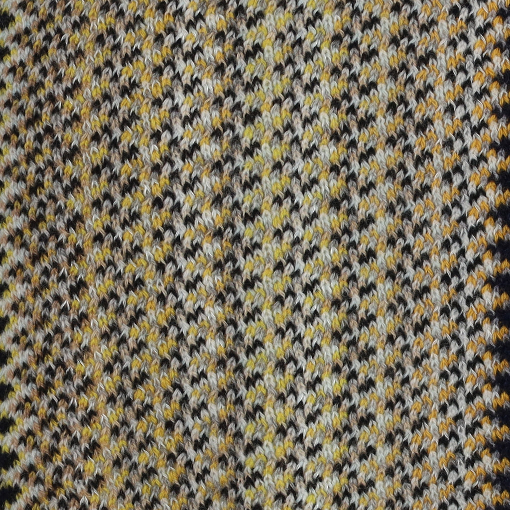 Brand New Scottish Blue and Yellow Fringed Cashmere Scarf