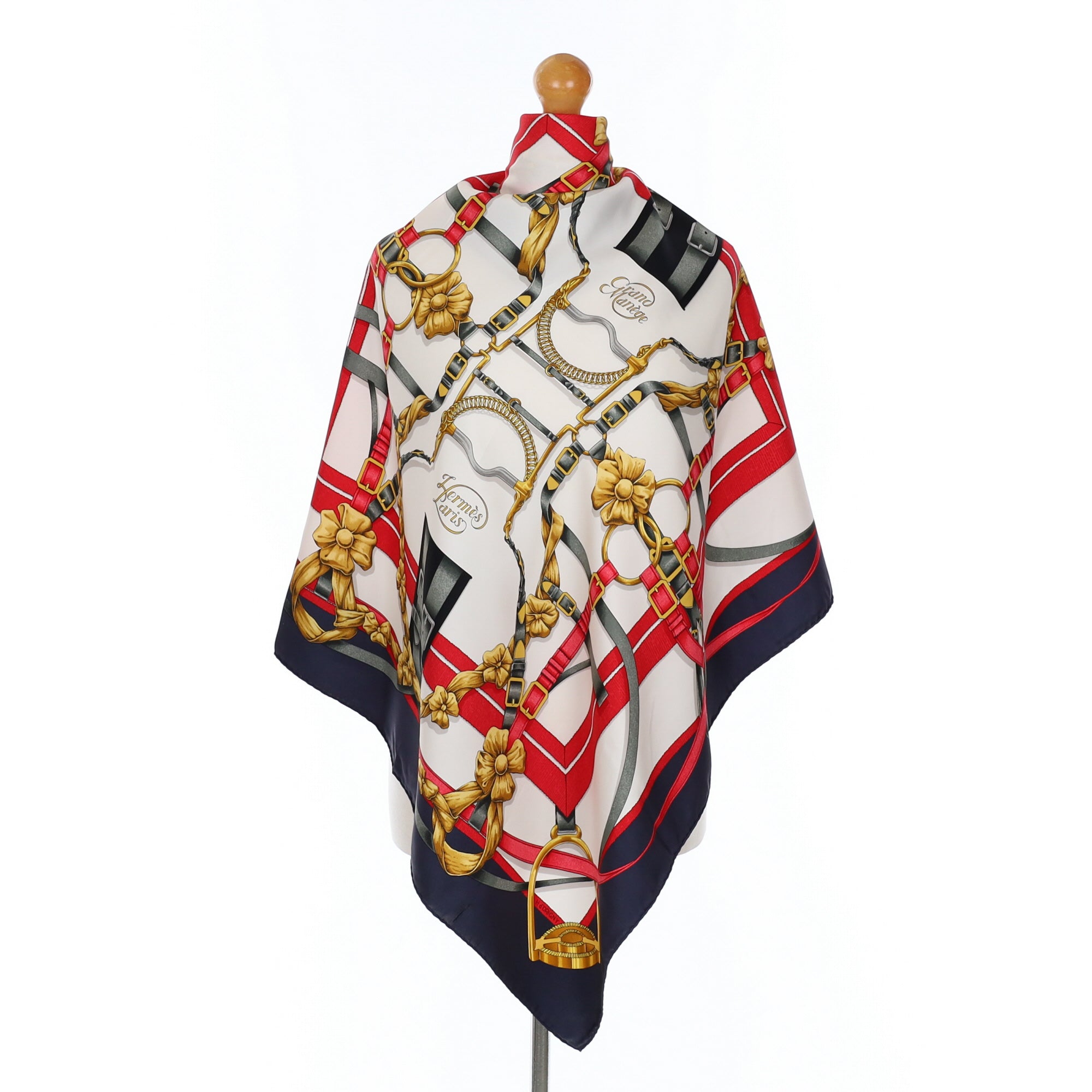 Boxed Hermès Grand Manége Silk Scarf