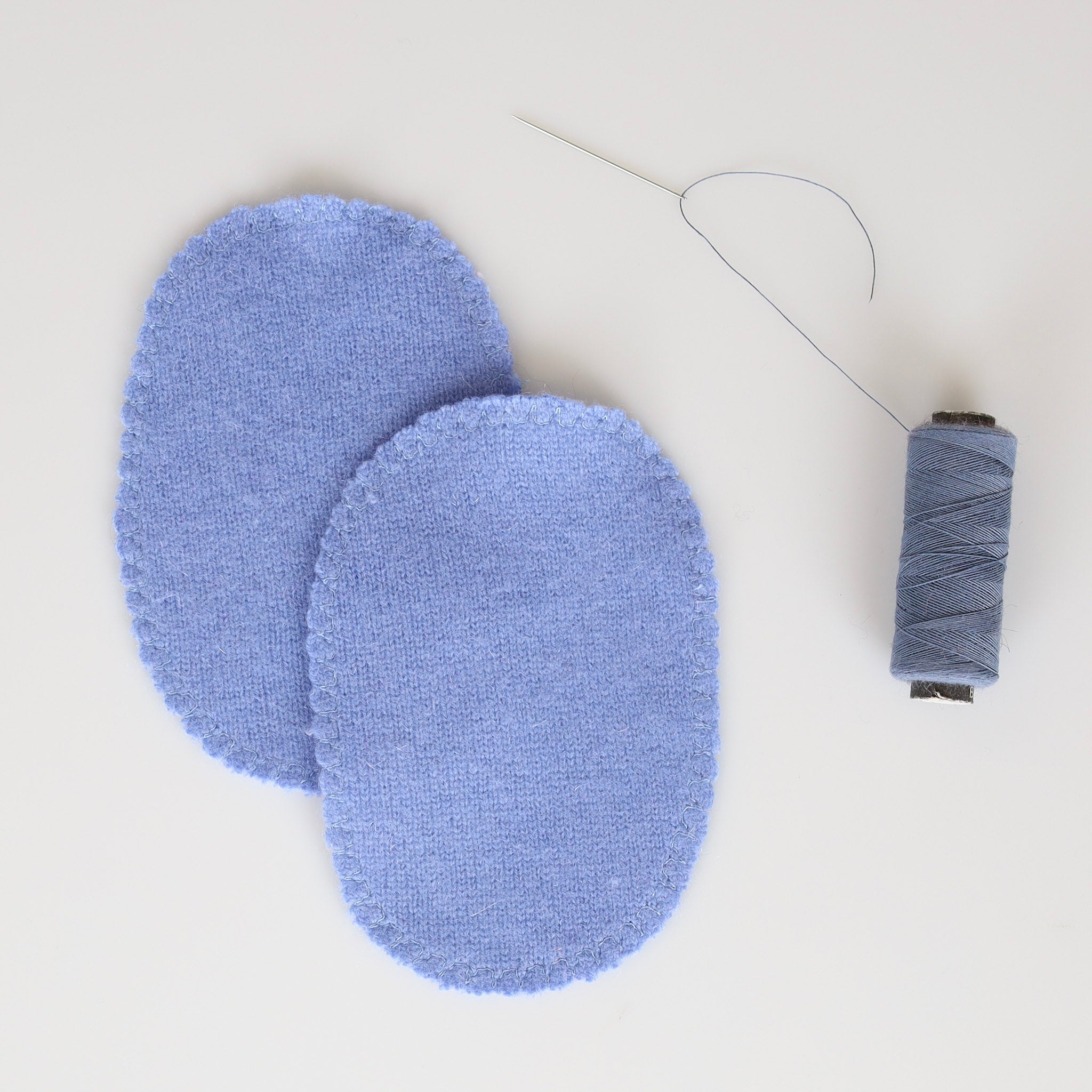 Small Cornflower Blue Elbow Patches