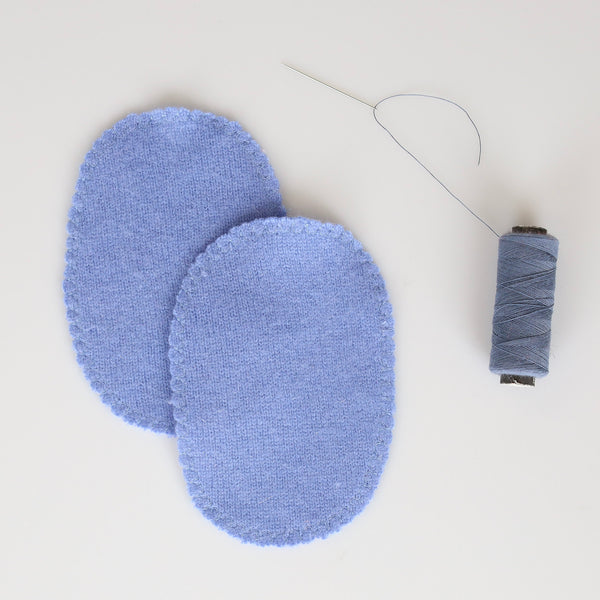 Cornflower Blue Elbow Patches - Small