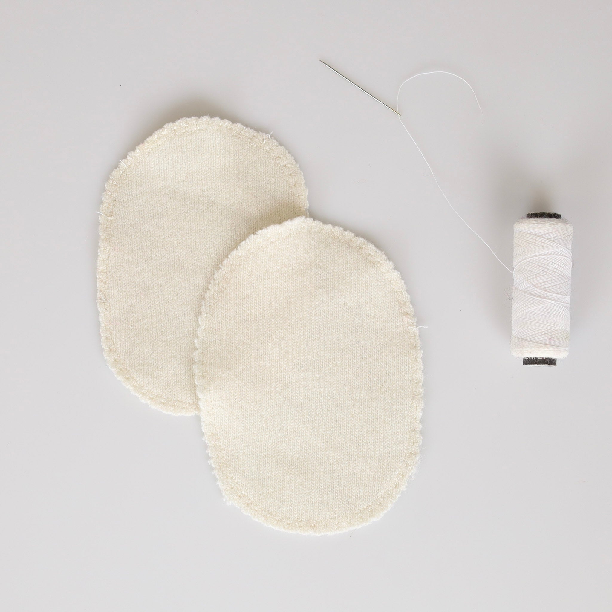 Small Ivory white Elbow Patches