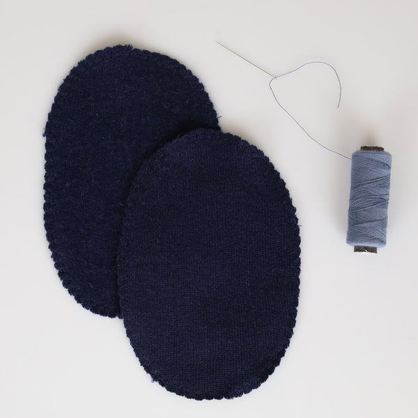 Navy Blue Elbow Patches - Large
