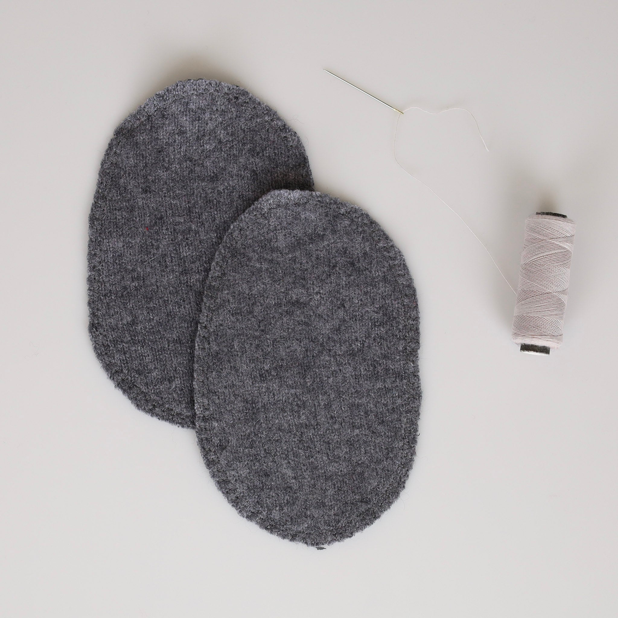 Dark Grey Elbow Patches - Large