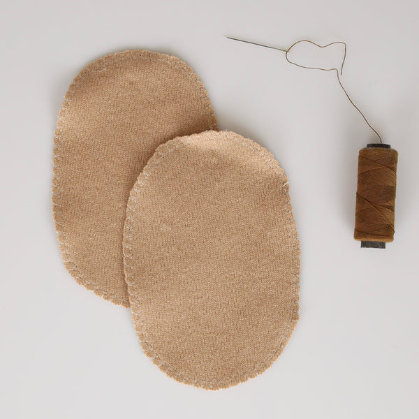 Camel Brown Elbow Patches - Large