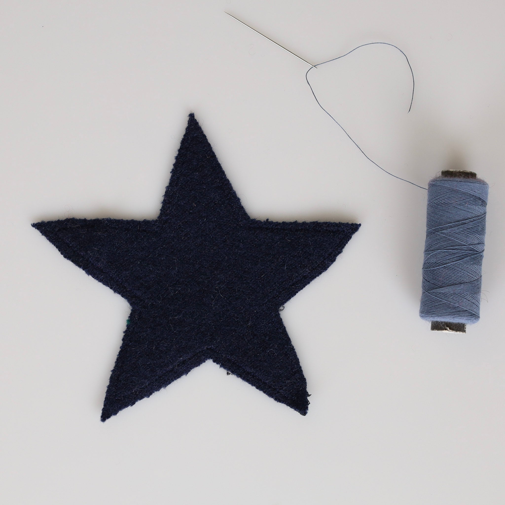 Medium Dark Navy Blue Star Patch