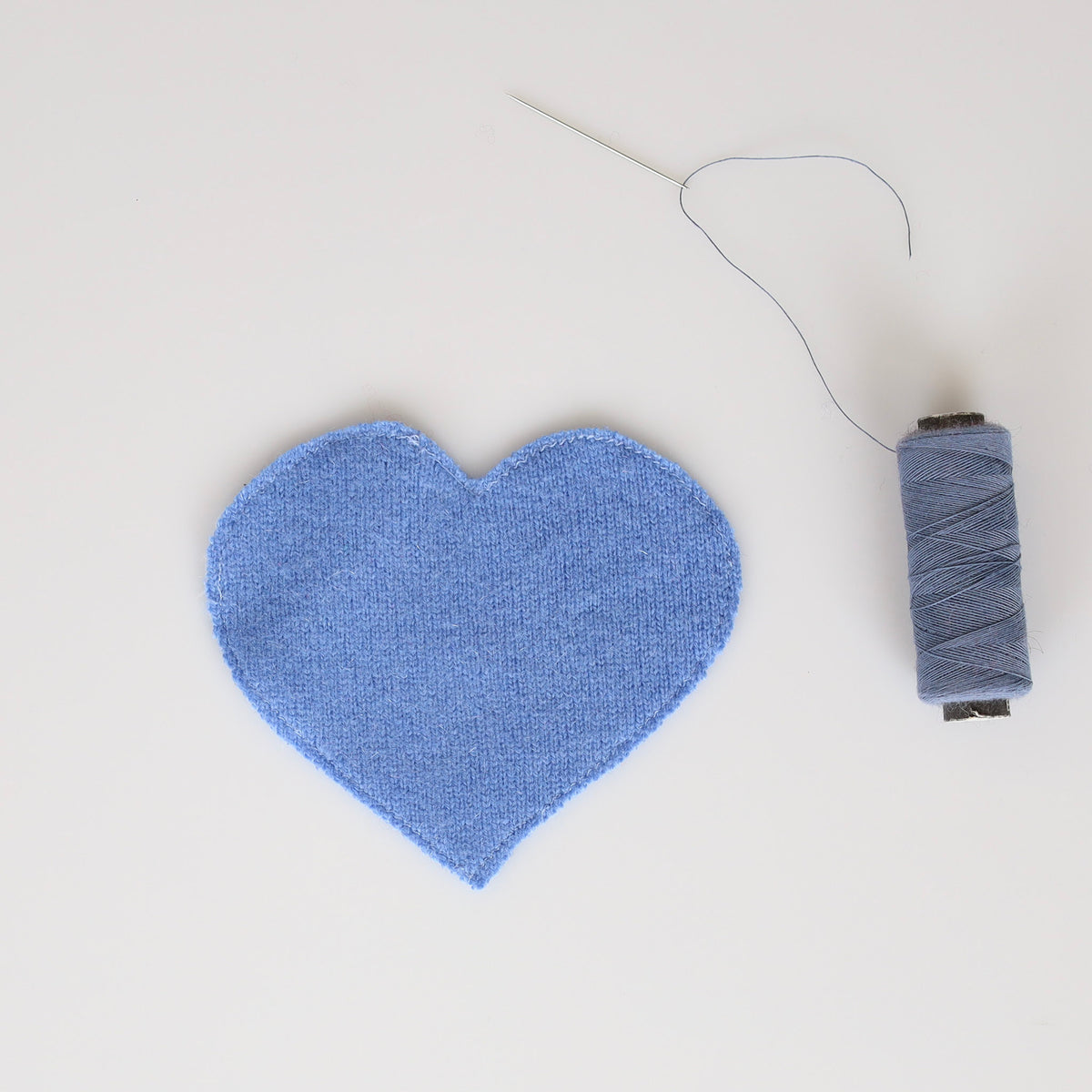 Medium CornFlower Blue Heart Patch