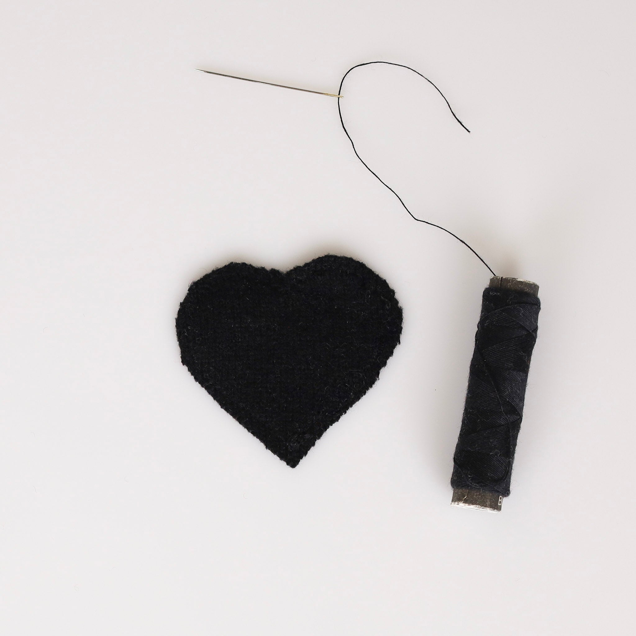 Small Black Heart Patch