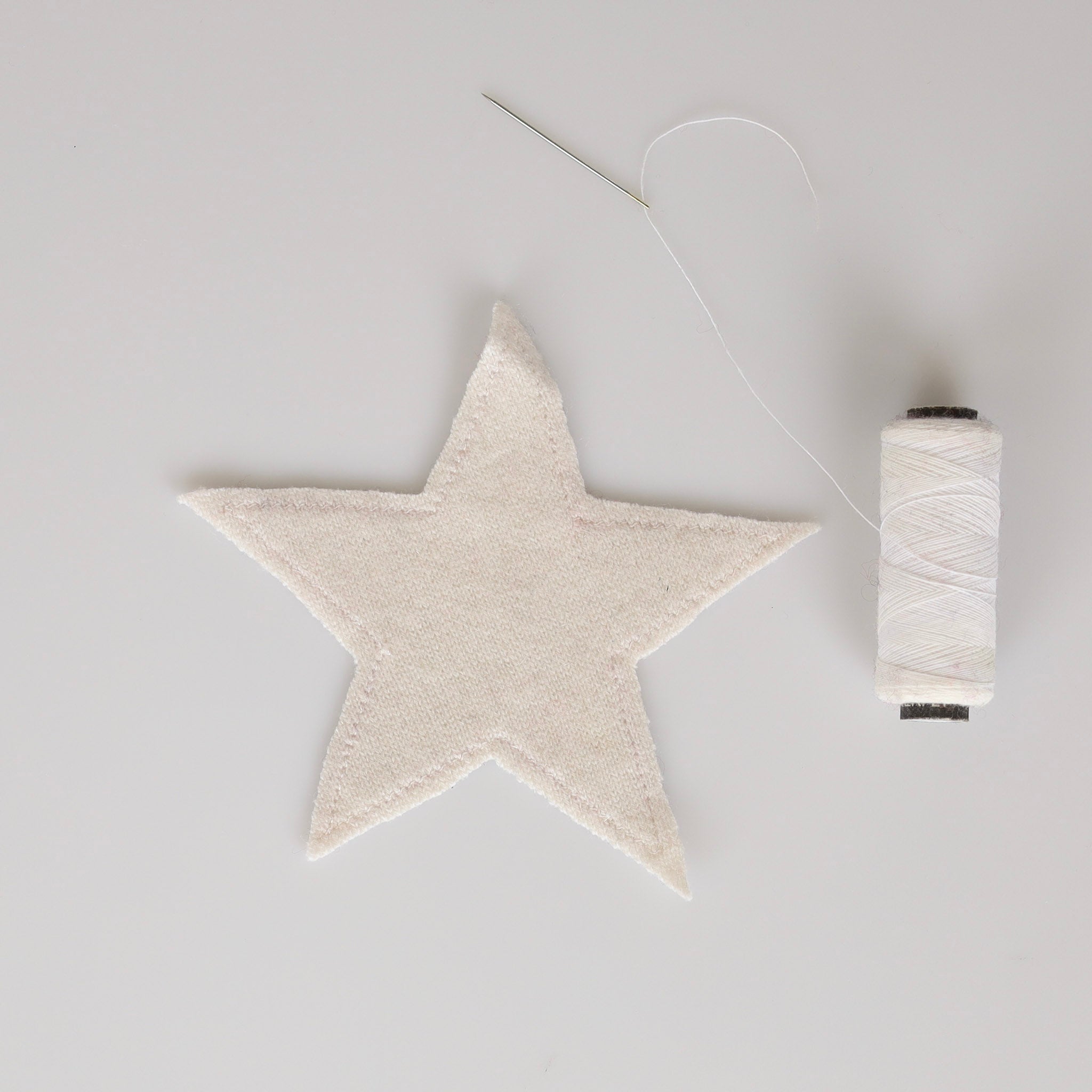 Medium Ivory White Star  Patch