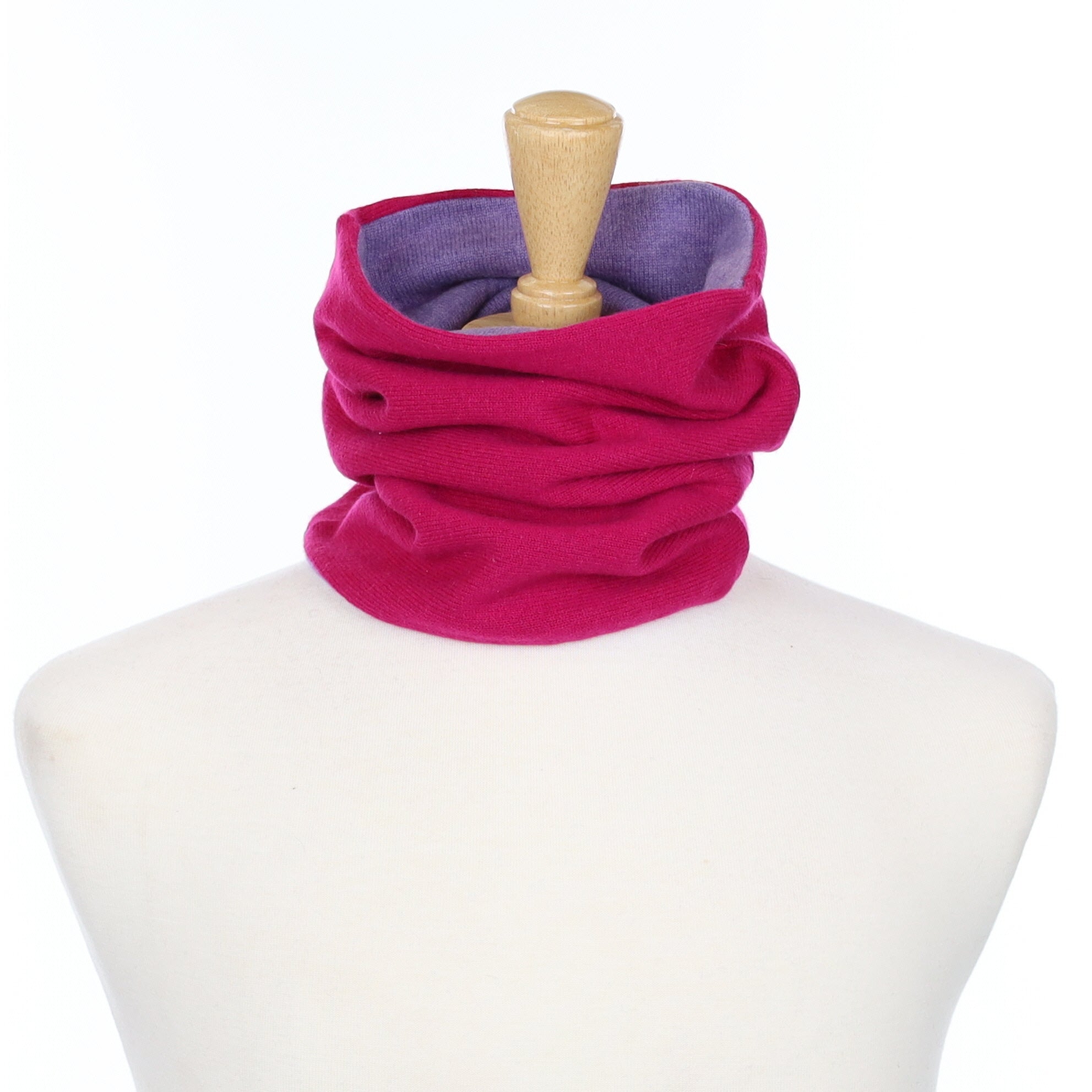 Fuchsia Pink and Purple Luxury Double Layered Snood