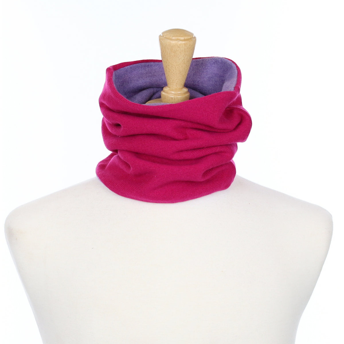Fuchsia Pink and Purple Luxury Double Layered Snood