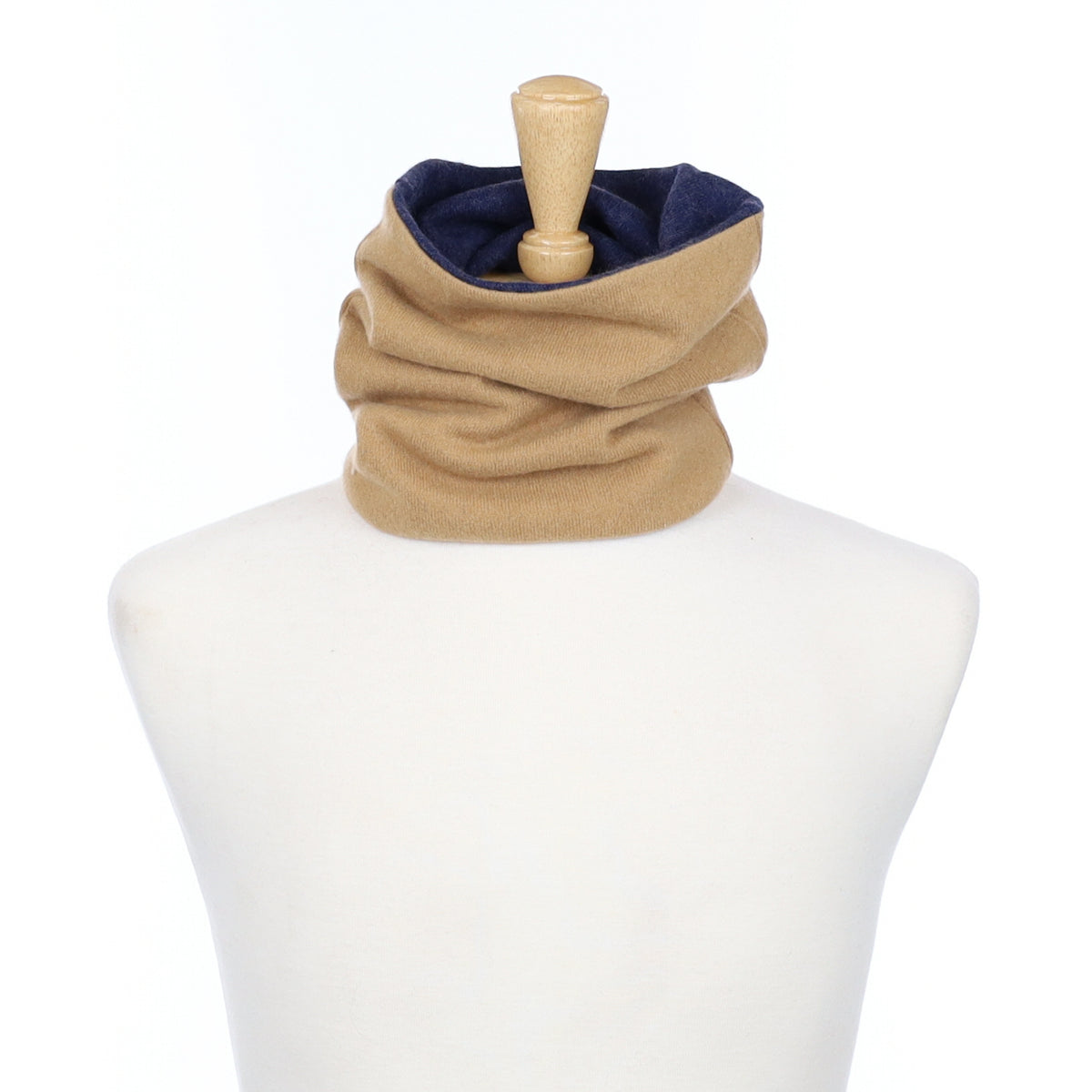 Caramel and Blue Luxury Double Layered Snood