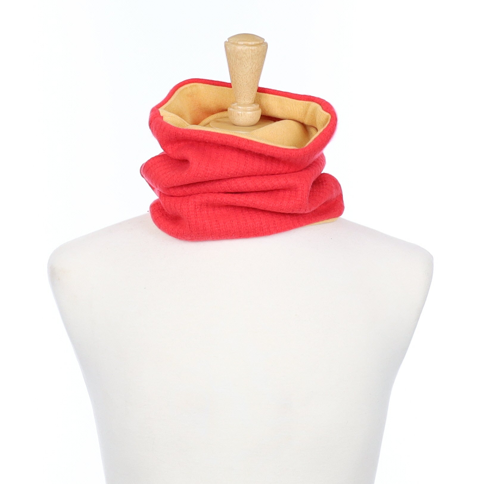 Cranberry Pink and Orange Luxury Double Layered Snood