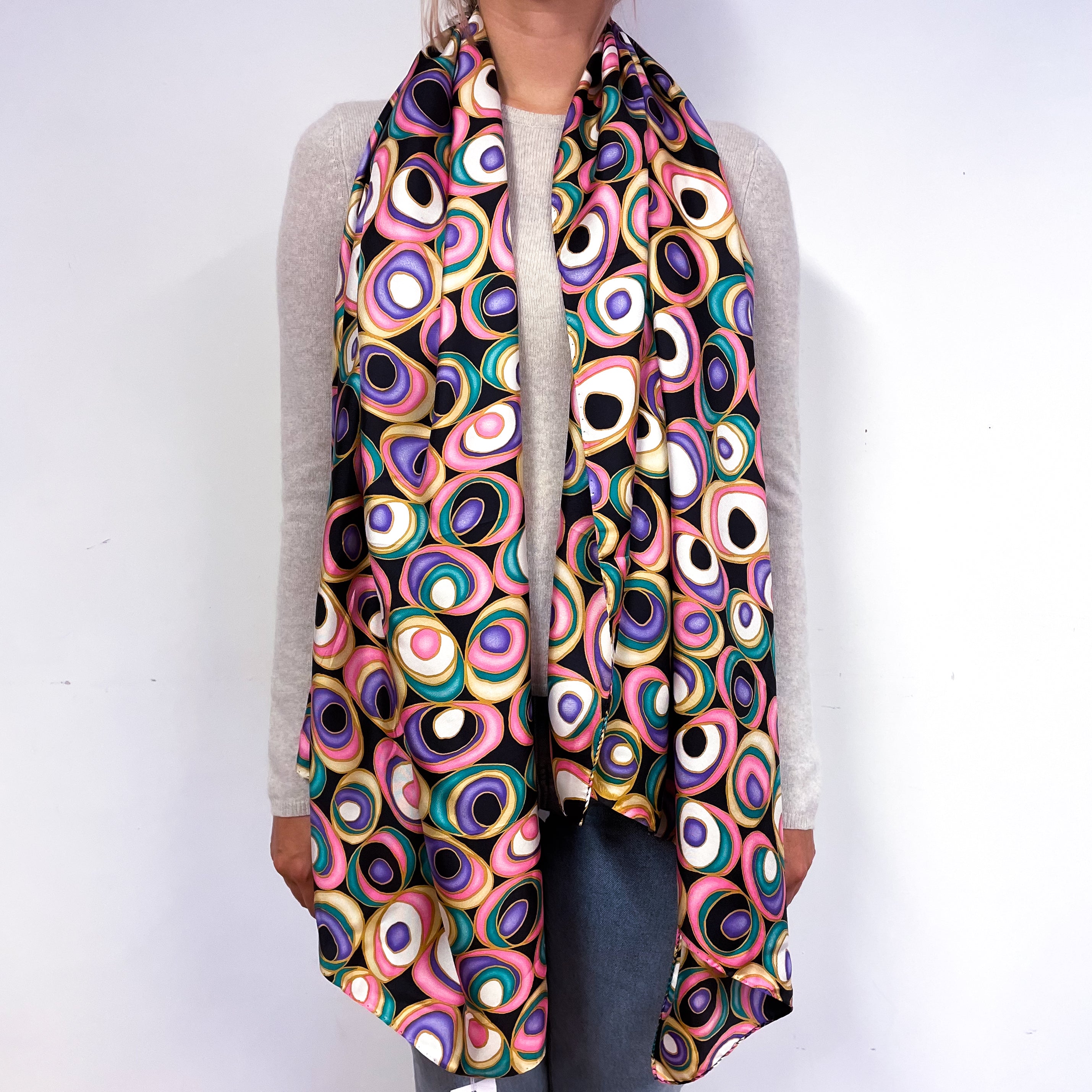 Brand New Italian Wrap Style Silk Scarf