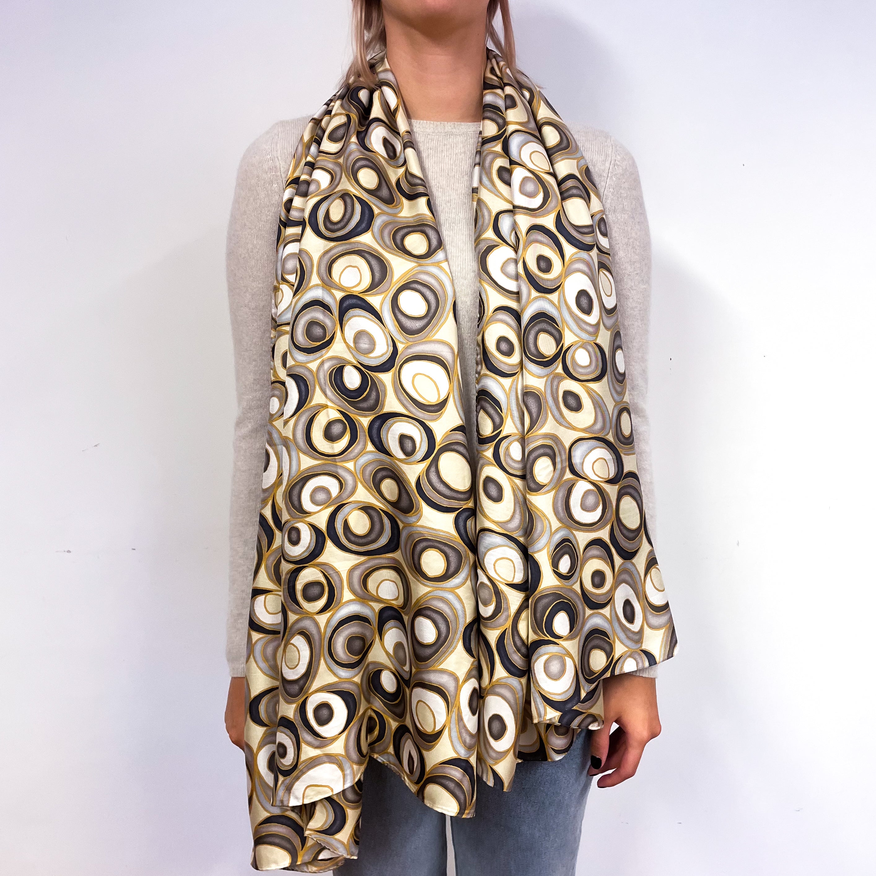 Brand New Italian Wrap Style Silk Scarf