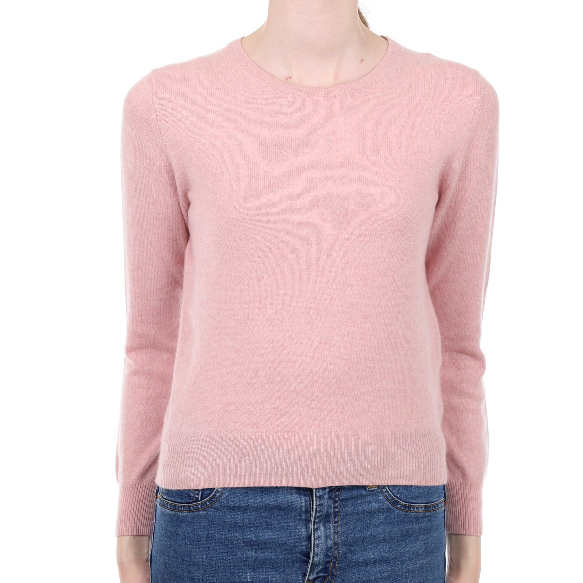 Shell Pink Cashmere Crew Neck Jumper Extra Small