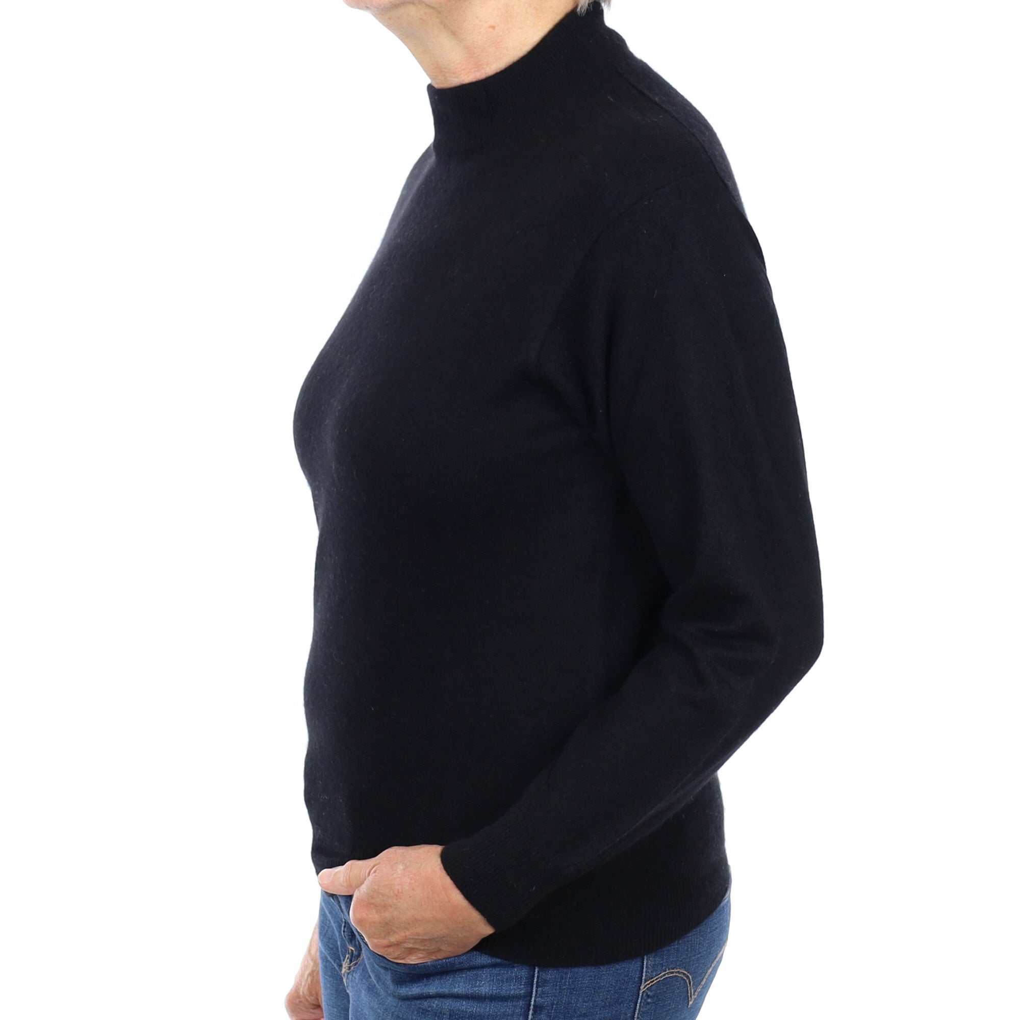 Black Cashmere Turtle Neck Jumper Medium