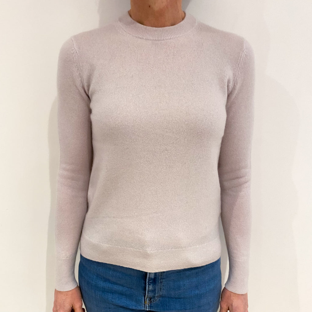 Jake’s Alabaster Beige Cashmere Crew Neck Jumper Small